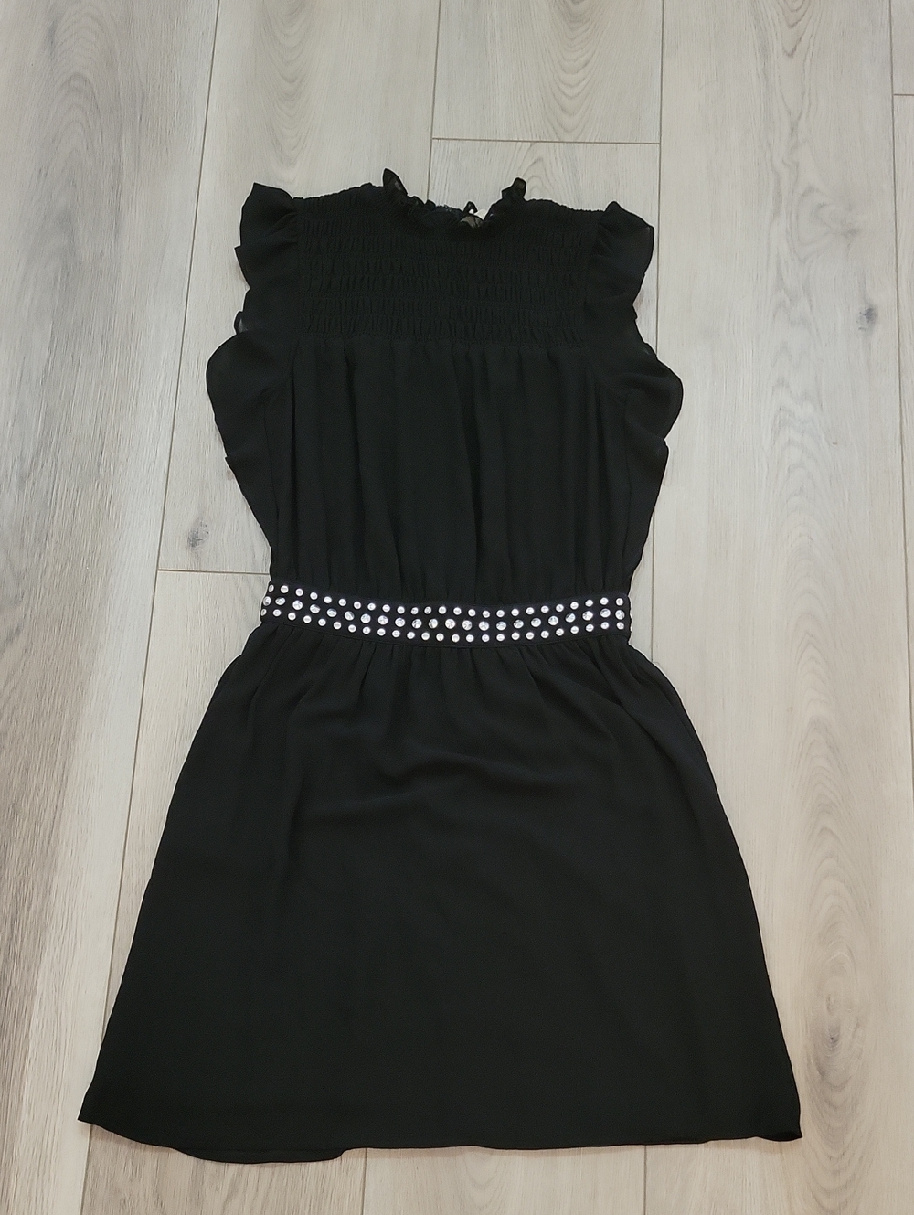 Michael Kors Mini Ruffle Embellisged Belt Dress